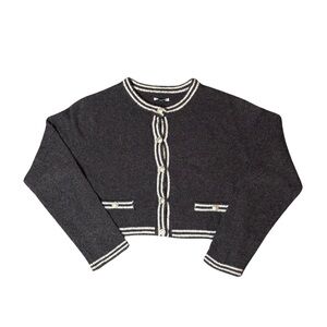 American Eagle Grey Varsity Cardigan XL